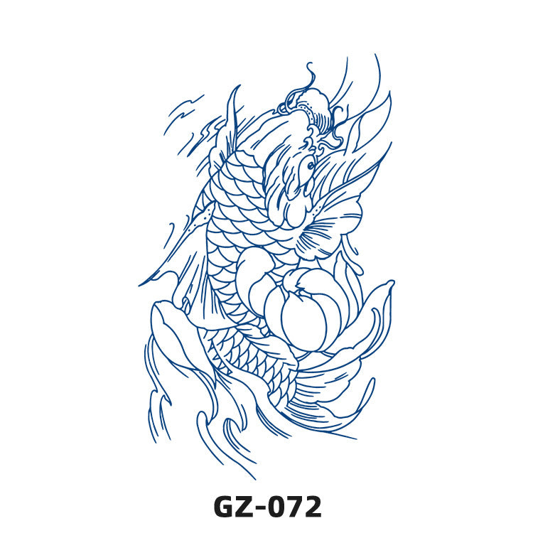 Free shipping Tattoo Juice Herb Tattoo Sticker Semi-Permanent Non-Reflective Simulation Pattern Waterproof and Durable Men and Women Tattoo Tattoo Sticker Paper
