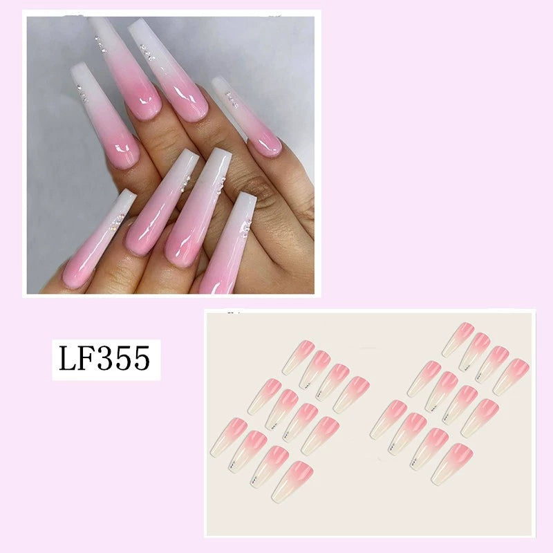 (Hand made nail) Nail pieces, wearing nail pieces, long cross-border nail products, fake nails, European and American wearing nail nails
