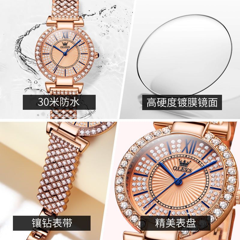 Women's fashion watch Oulishi brand watches wholesale cross-border Full star quartz watch ins style women's watch women's watch