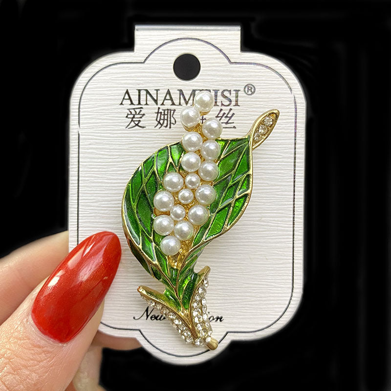 配饰胸针日韩时尚满珍珠天鹅水钻花朵胸针胸花精致优雅胸针大衣毛衣女配饰