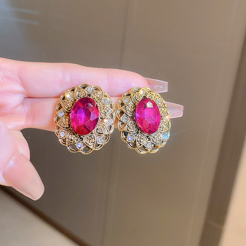 首饰耳环中古vintage饰品 个性设计爆款925银针耳环气质高级感耳饰女批发