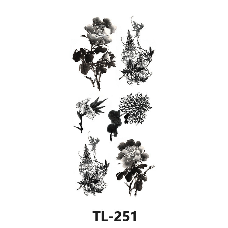 Free shipping Tattoo Waterproof Tattoo Sticker Fresh Flowers Stickers Sexy Plant Tattoo Small Picture Flower Tattoo Sticker in Stock Wholesale