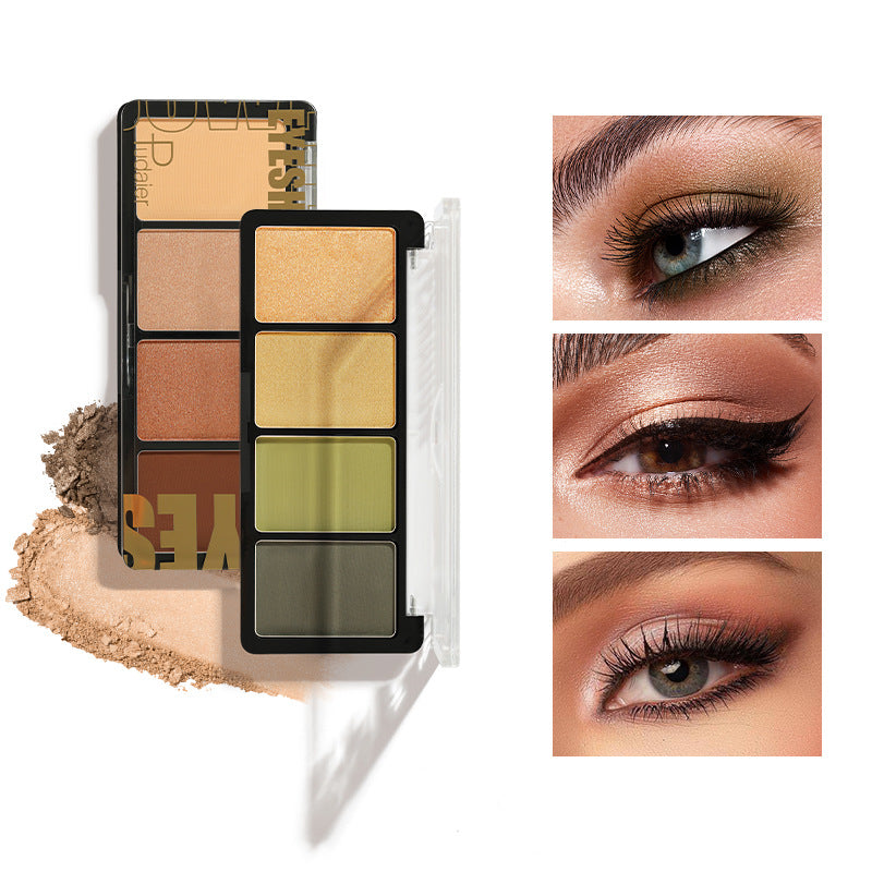 China Factory Direct supply Pudaier four-color Eyeshadow Earth Pearl Matte Gloss Eyeshadow tray (already matched color)