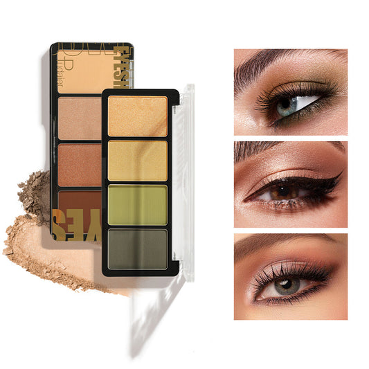 China Factory Direct supply Pudaier four-color Eyeshadow Earth Pearl Matte Gloss Eyeshadow tray (already matched color)