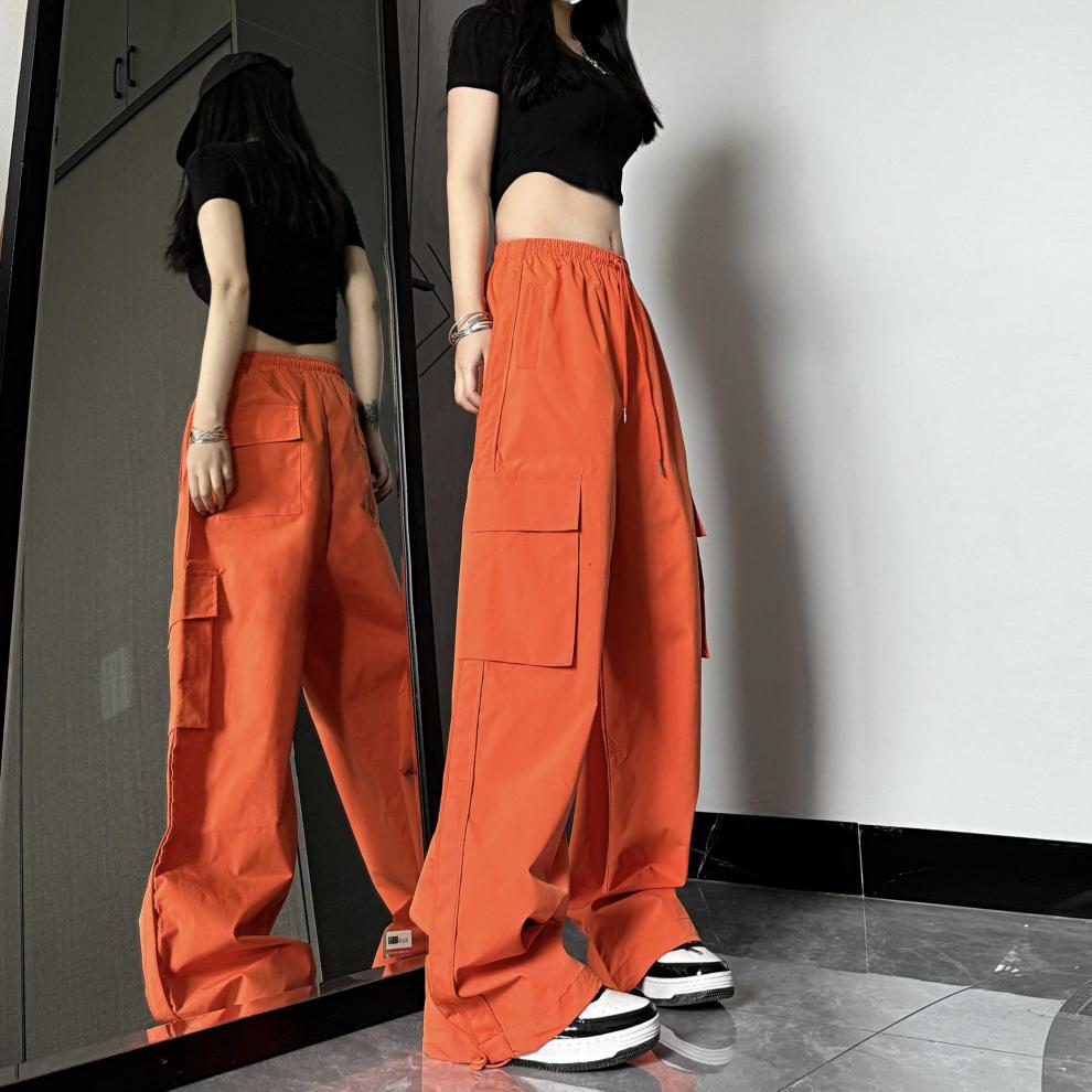 Dopamine pants Free shipping Tattoo 2024 Korean version of dopamine overalls women's spring and summer new loose wide-leg pants jazz dance pants casual pants