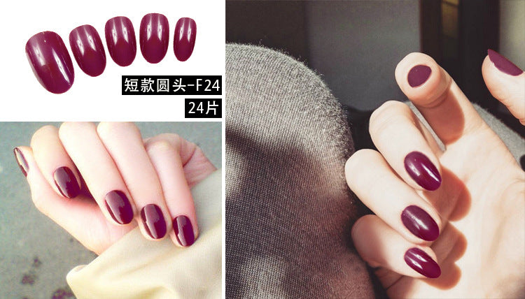 Fashion  nail Fake Nail Patch Wear Armor Finished Product Nail Tip Nail Stickers Disassembly Nail Patch Women's Removable Nail Stickers Short