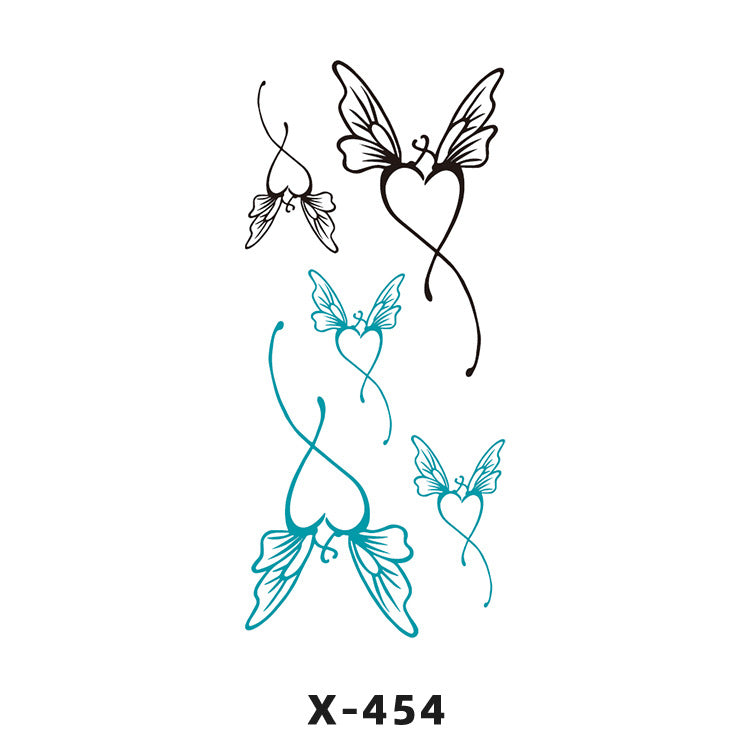 Free shipping Tattoo Tattoo Sticker Paper Waterproof Love Heart Man and Woman Cartoon Personality Couple Long Lasting Flower English Letters Fresh Tattoo Sticker