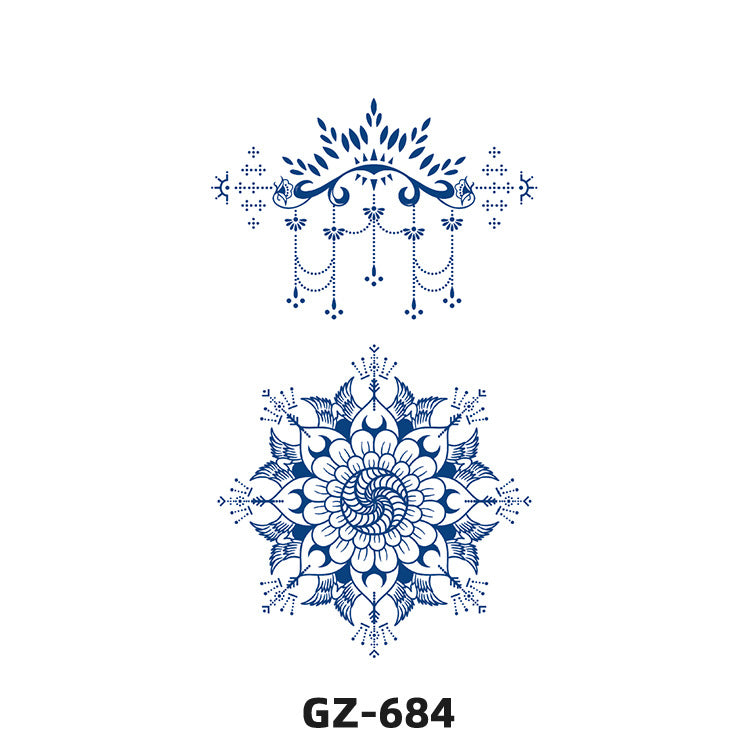 Free shipping Tattoo Herbal Tattoo Sticker Female Semi-Permanent Waterproof and Durable Grass and Wood Internet Celebrity Juice Non-Reflective Simulation Tattoo Sticker Male Advanced