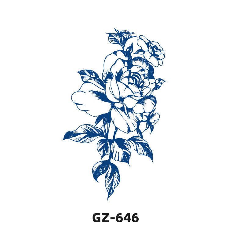 Free shipping Tattoo Herbal Juice Tattoo Sticker Semi-Permanent Fresh Plant Long-Lasting Simulation Stickers Tattoo Waterproof Non-Reflective Men and Women