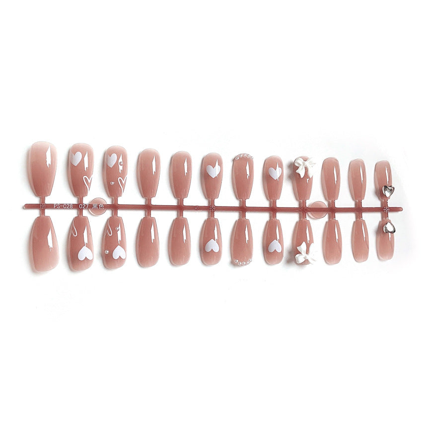 Fashion  nail Wear a Nail Stickers Nail Patch Fake Nails Detachable Bow Nail Tip Nail Sticker X15