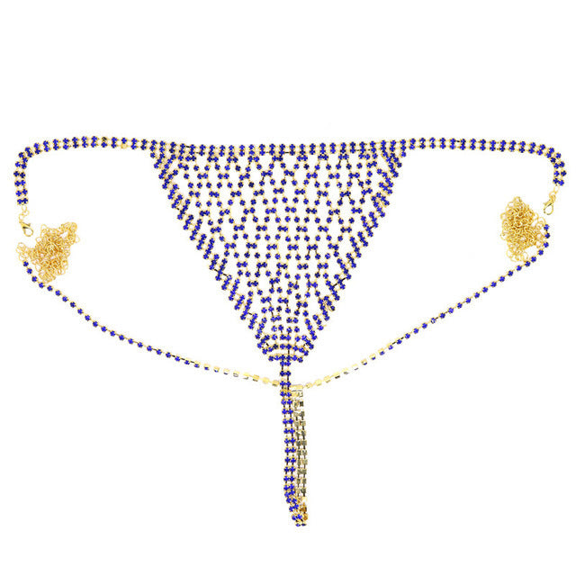 Fashion jewelry Europe and the United States cross-border explosions body chain exaggerated rhinestone bikini chest chain underwear sexy nightclub style body chain