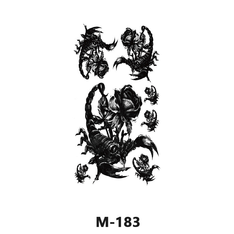 Free shipping Tattoo Wholesale New Tattoo Sticker Long Lasting Waterproof Stickers English Alphabet Letters Flowering and Fruiting Color Arm Half Sleeve Simulation Tattoo Sticker
