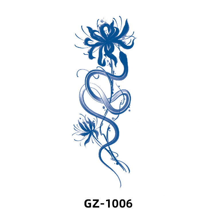 Free shipping Tattoo 2024 New Herbal Animal Tattoo Tattoo Sticker Semi-Permanent Pattern Half Sleeve Tattoo Waterproof Sweatproof Tattoo Sticker Paper