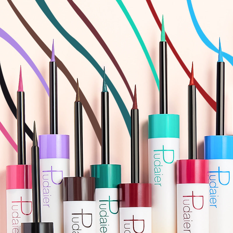 Color Liquid Eyeliner Amazon Makeup Waterproof Quick Dry Ultra Thin 12 color Eyeliner