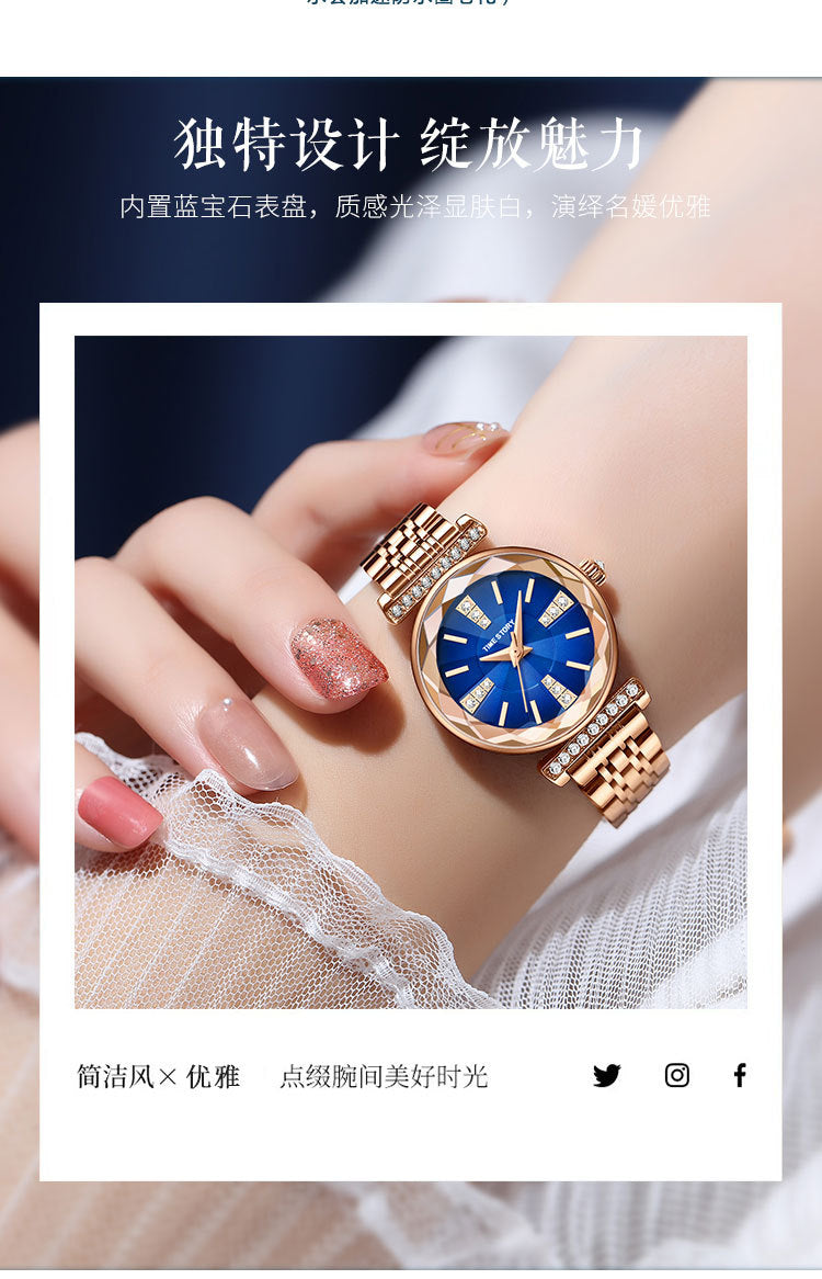 Fashion women's watchSOURCE Factory Straight Hair Ocean Heart Watch Waterproof Quartz Watch Tik Tok Live Stream Women's Watch Women's Watch