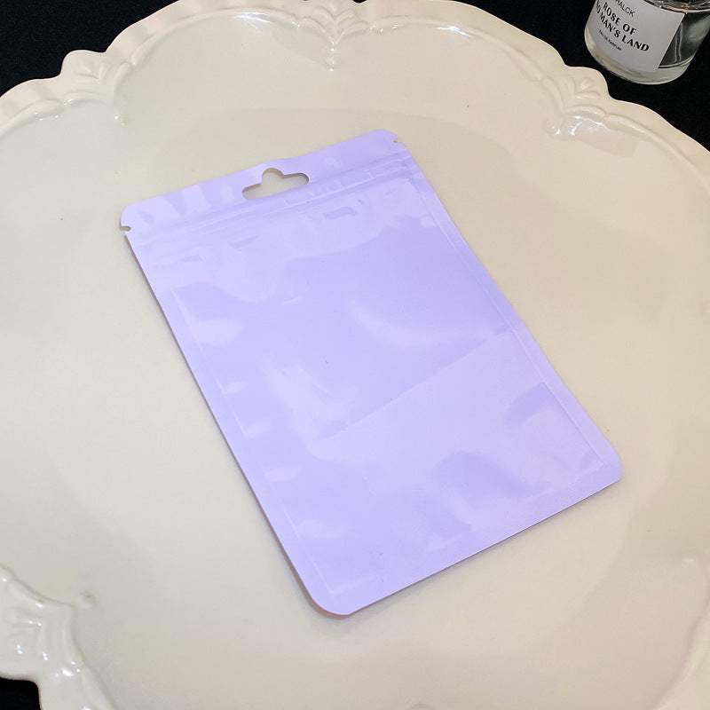 首饰盒彩色马卡龙防尘自封袋首饰打包礼品密封袋加厚保护简约透明包装袋