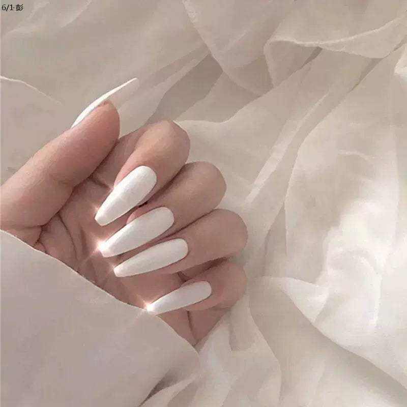 (Hand made nail) European and American style ballet long style nail patch fake nail product nail patch detachable and reusable for wearing nails