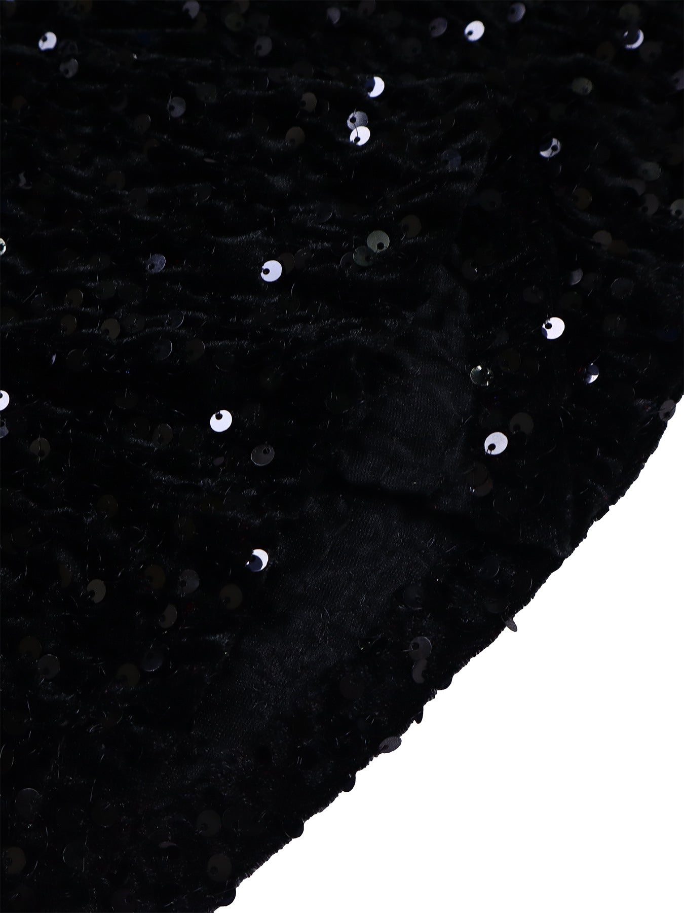 Fashion women's wear D469 Cross-Border New Arrival Women's round Neck Long Sleeve Pure Color Sequins High Waist Temperament Mid-Length Formal Dress European and American Style Dress