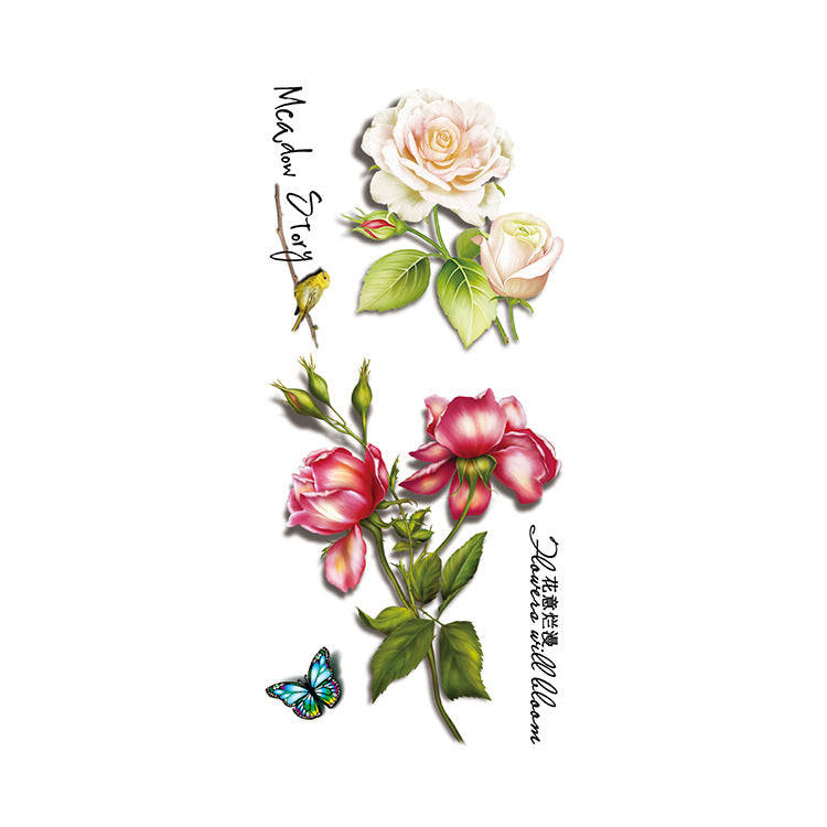 Free shipping Tattoo In Stock Wholesale 3D Butterfly Waterproof Sweatproof Female Stereo Emulational Creative Temporary Stickers Europe and America Cross Border Butterfly Tattoo Sticker
