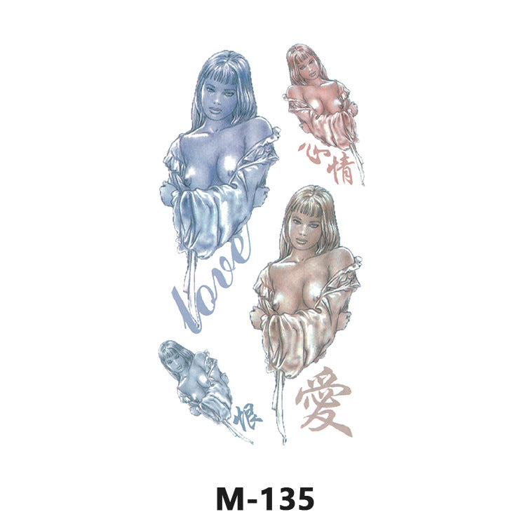 Free shipping Tattoo Sticker Tattoo Tattoo Sticker Simulation English Tattoo Sticker Paper Flower Colorized Butterfly Water Transfer Sticker Sweatproof and Waterproof Wholesale