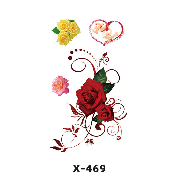 Free shipping Tattoo Tattoo Sticker Paper Waterproof Love Heart Man and Woman Cartoon Personality Couple Long Lasting Flower English Letters Fresh Tattoo Sticker