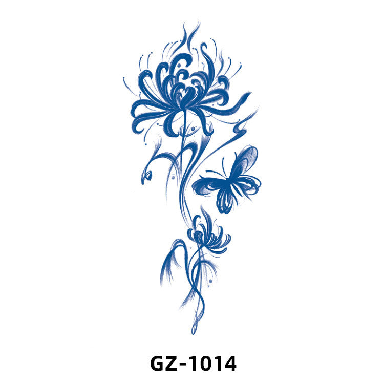 Free shipping Tattoo 2024 New Herbal Animal Tattoo Tattoo Sticker Semi-Permanent Pattern Half Sleeve Tattoo Waterproof Sweatproof Tattoo Sticker Paper