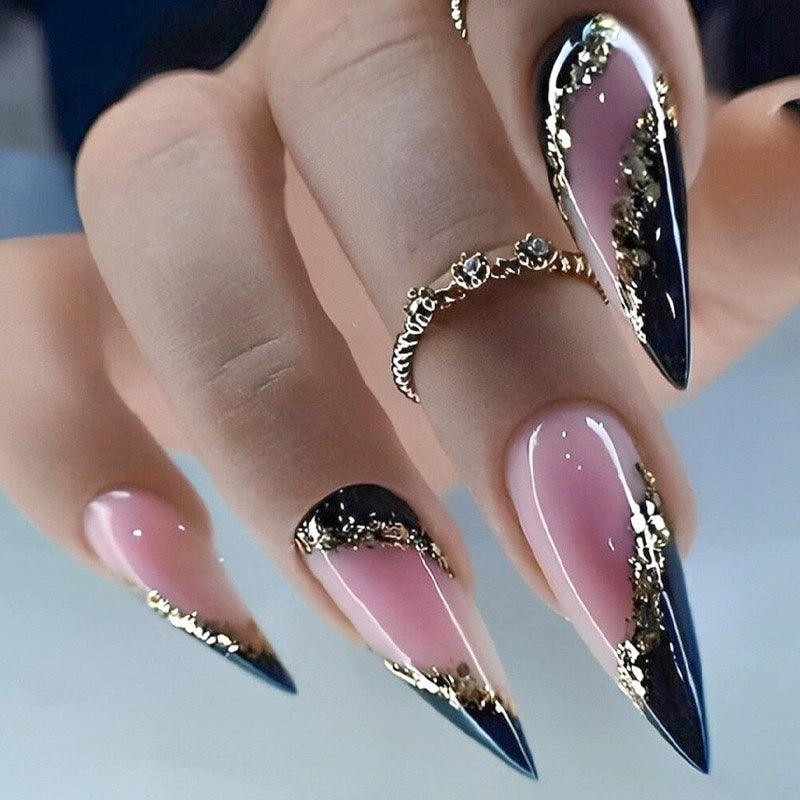 (Hand made nail) Kardashian, European and American Spicy Girl, Little Red Book, Dark Super Long, Internet Celebrity Cross border Nail Art, Detachable and Reusable Nail