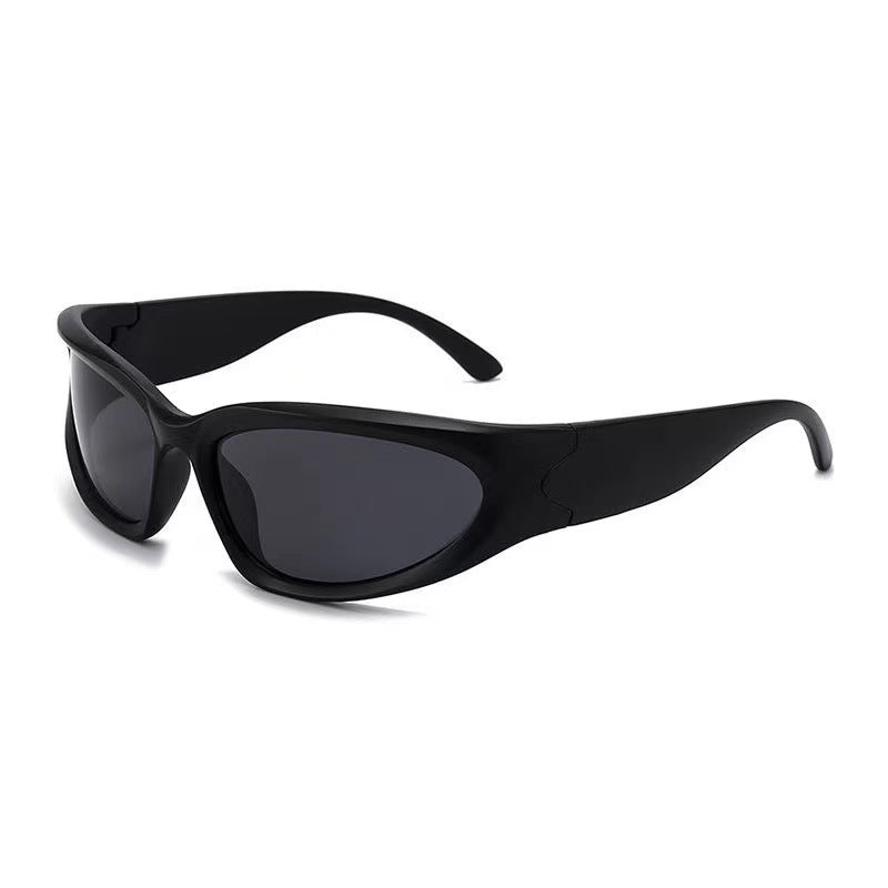 Women's fashion glasses 墨镜女夏高级感欧美复古科技感赛博朋克骑行运动男飞行员眼镜