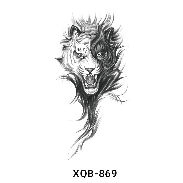 Free shipping Tattoo Small Full Arm Animal Tattoo Tattoo Sticker Half Sleeve Simulation Waterproof Black and White, Colored Flower Men and Women Tattoo Sticker Paper Wholesale