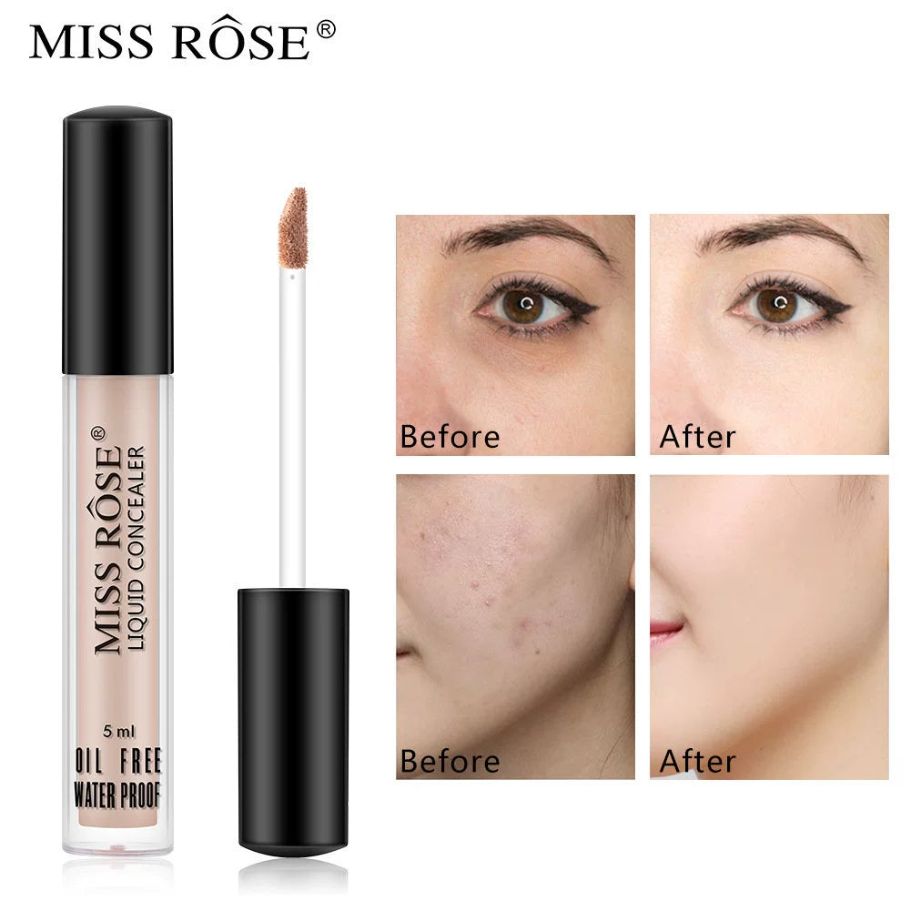 MISS ROSE遮瑕膏迷你粉底液修复滋养试管粉底液5ML