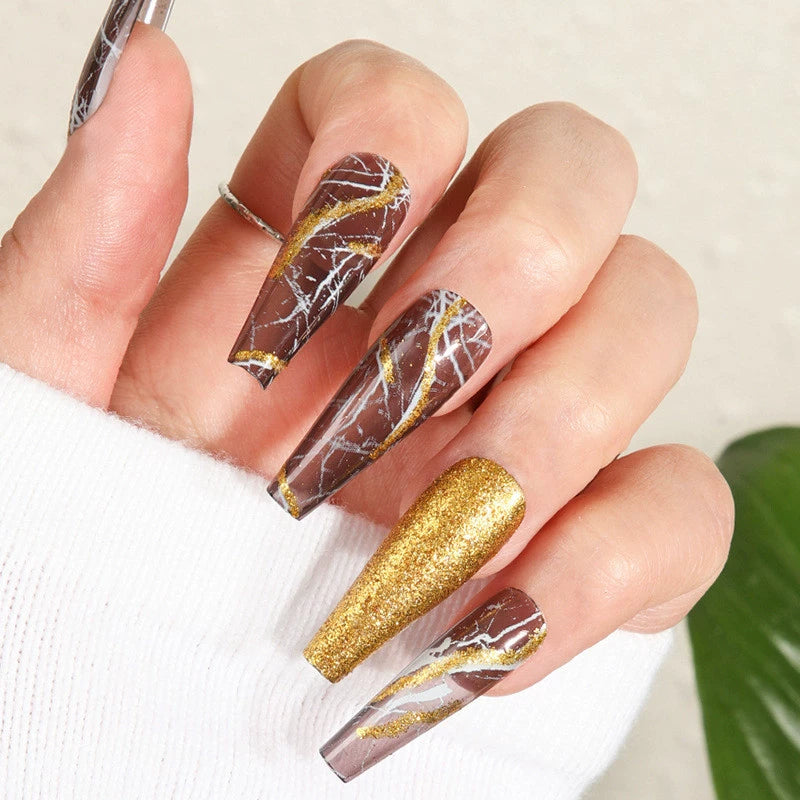 (Hand made nail) Nail pieces, wearing nail pieces, long cross-border nail products, fake nails, European and American wearing nail nails