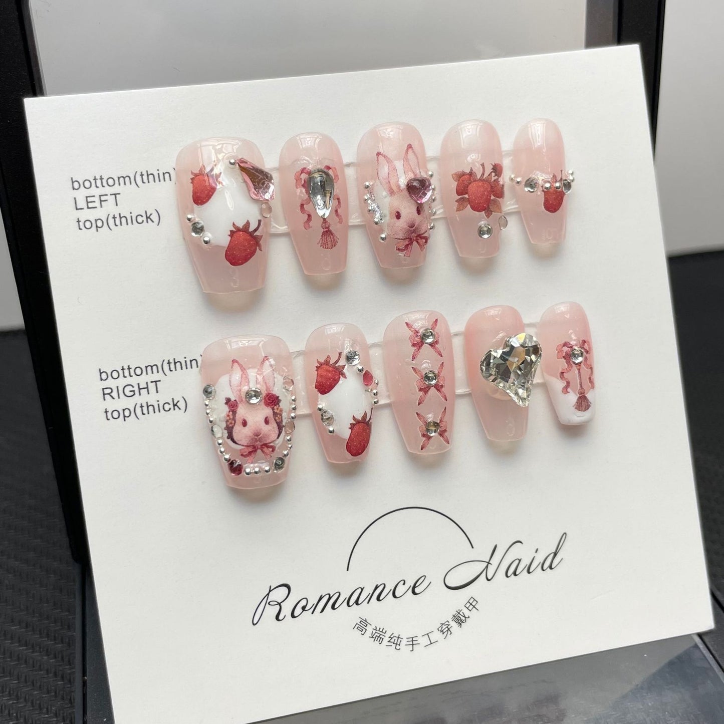 (reusable nail)情定手工高定穿戴甲爱丽丝仙境可拆穿戴式美甲成品假指甲贴片