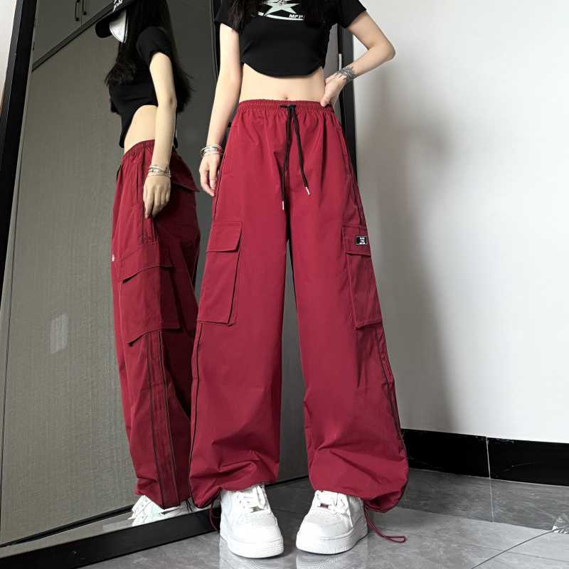 Dopamine pants Free shipping Tattoo 2024 Korean version of dopamine overalls women's spring and summer new loose wide-leg pants jazz dance pants casual pants