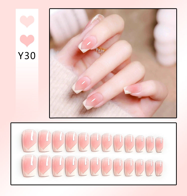 Fashion  nail Internet Celebrity Fake Nail Patch Wear Armor Finished Product Nail Tip Nail Stickers Removable Nail Patch Stall Supply Manufacturer