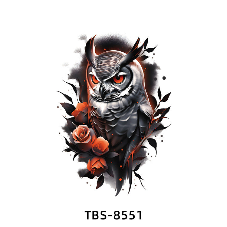 Free shipping Tattoo Small Full Arm Waterproof Tattoo Sticker Half Sleeve Arm Lion Animal Long-Lasting Cross-Border European and American Tattoo Sticker Paper Tattoo