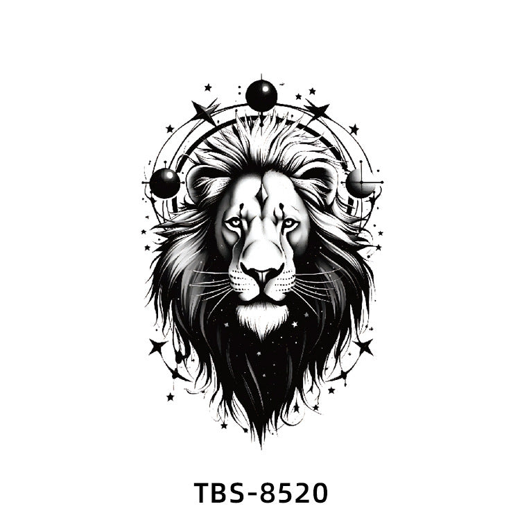 Free shipping Tattoo New Small Full Arm Tattoo Sticker Half Sleeve Tiger Lion Animal Arm Waterproof and Durable Cross-Border European and American Tattoo Sticker Paper