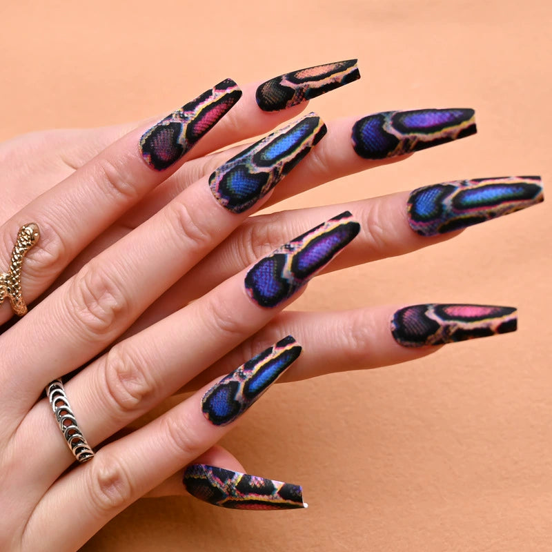 (Hand-made nail)美甲贴片nails穿戴甲长款欧美假指甲美甲贴片穿戴甲甲片成品