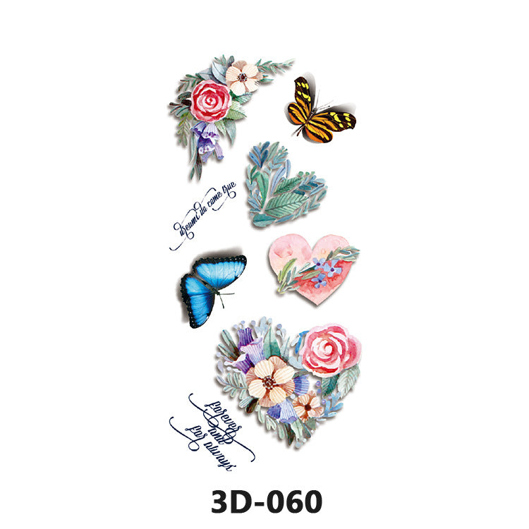 Free shipping Tattoo Wholesale Products in Stock New 3D Tattoo Sticker Temporary Waterproof Tattoo Sticker Stereo Color Printing Tattoo Butterfly Decal Tattoo Sticker