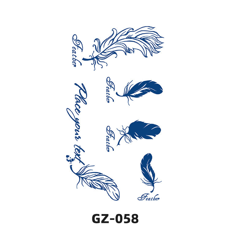 Free shipping Tattoo Juice Herb Tattoo Sticker Semi-Permanent Non-Reflective Simulation Pattern Waterproof and Durable Men and Women Tattoo Tattoo Sticker Paper