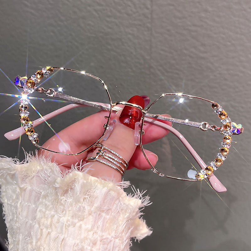 Women's fashion glasses 新款跨境防蓝光辐射平光镜无度数超轻眼镜女款高级感护目素颜神器