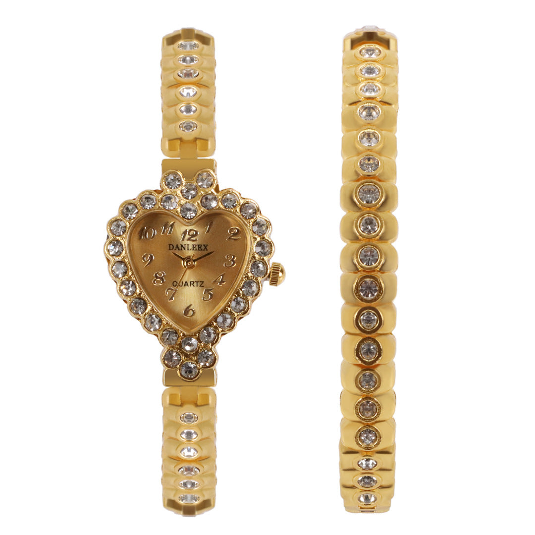 Fashion women's watchCross-Border Fashion Personalized Diamond Women's Watch Heart-Shaped Rhinestone Fashion Quartz Bracelet Watch Foreign Trade Wholesale 2293