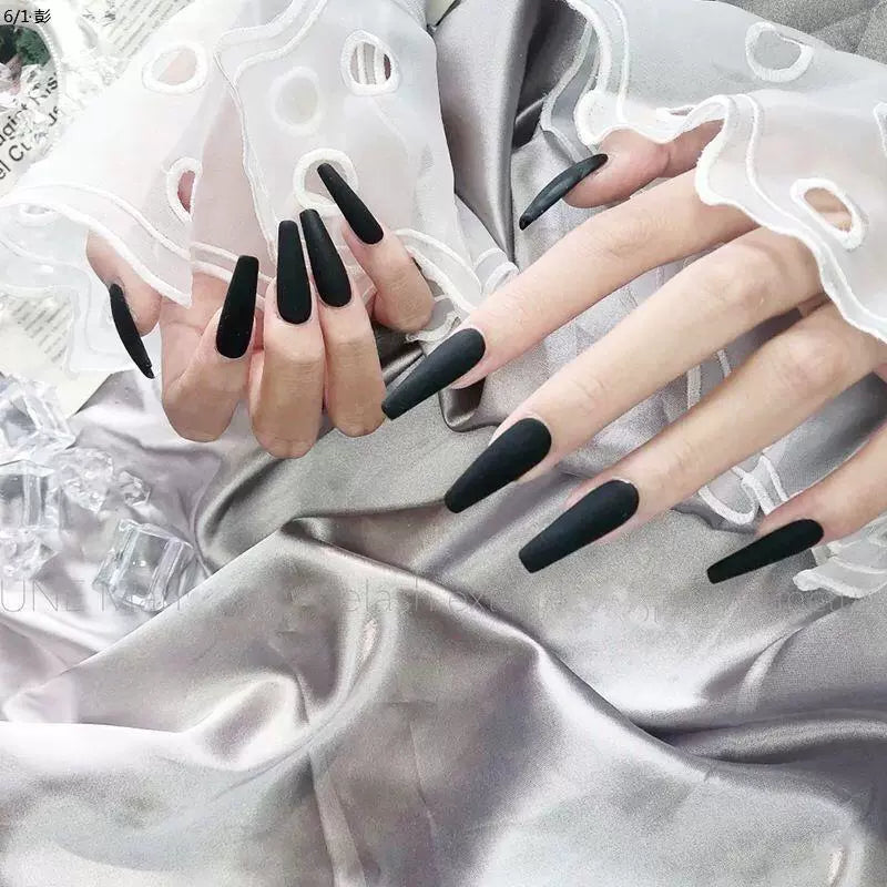 (Hand made nail) European and American style ballet long style nail patch fake nail product nail patch detachable and reusable for wearing nails