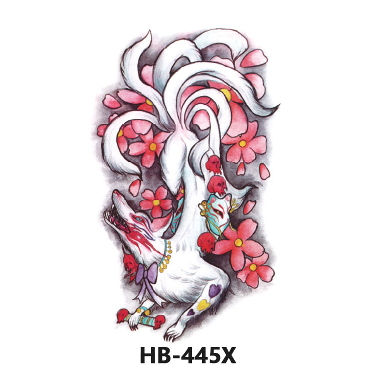 Free shipping Tattoo In Stock Cross-Border Factory Wholesale New Half Sleeve Tattoo Sticker Black Animal Skull Waterproof Tattoo Men and Women Tattoo