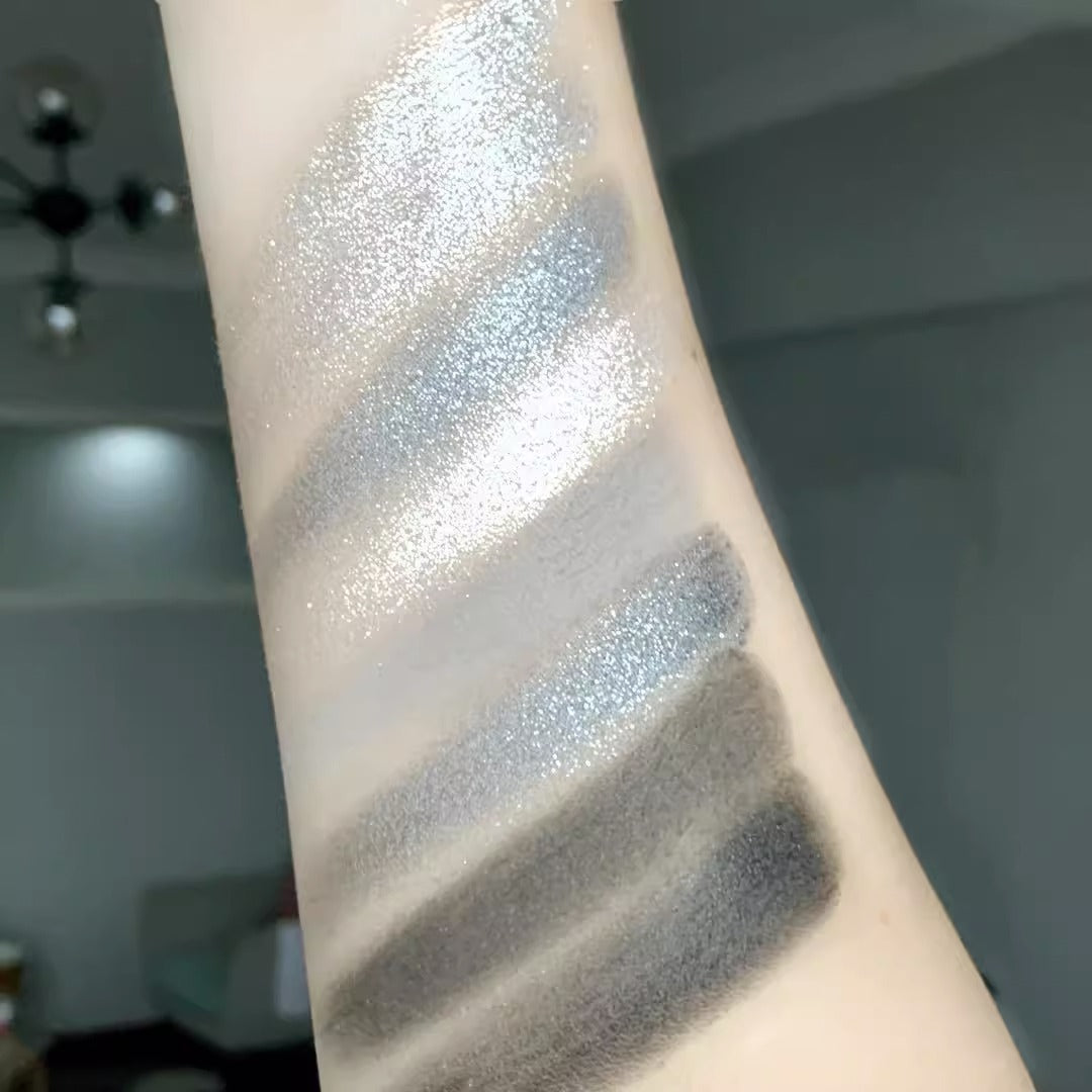 Mataas na anyo Level Smoky Eye Shadow Tray Nine color Matte High Gloss piece Cool gray black eyeshadow