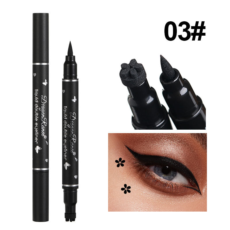 Double head Seal Eyeliner waterproof not easily smudging lazy people do not fade Liquid Eyeliner Cross Border makeup Stars Love Seal Eyeliner