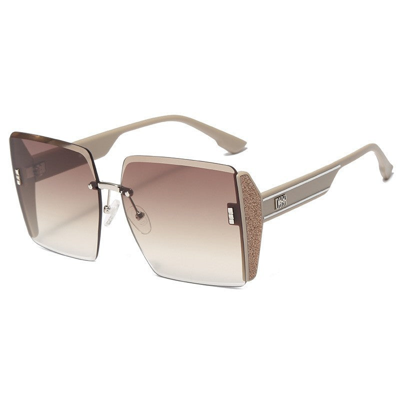 Women's fashion glasses 新款亮片抖音款女太阳镜潮小红书眼镜抄螺丝跨境旅游休闲墨镜