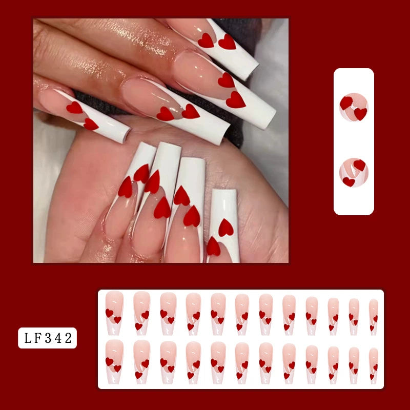 (Hand made nail) Nail pieces, wearing nail pieces, long cross-border nail products, fake nails, European and American wearing nail nails