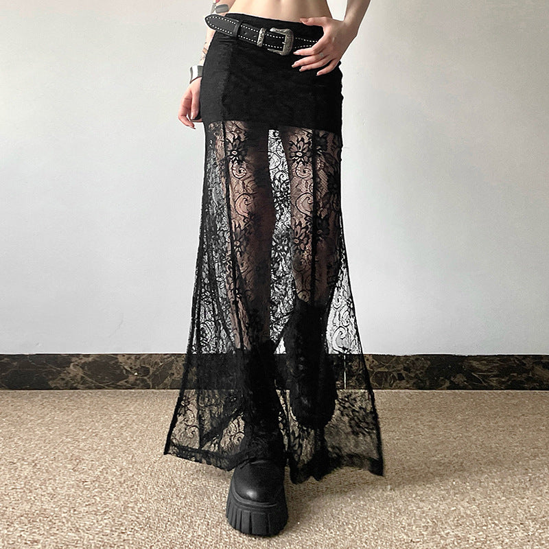 Free shipping   summer new women's clothing solid color slim-fit hip-wrapped street fashion high-waisted gauze skirt dress
