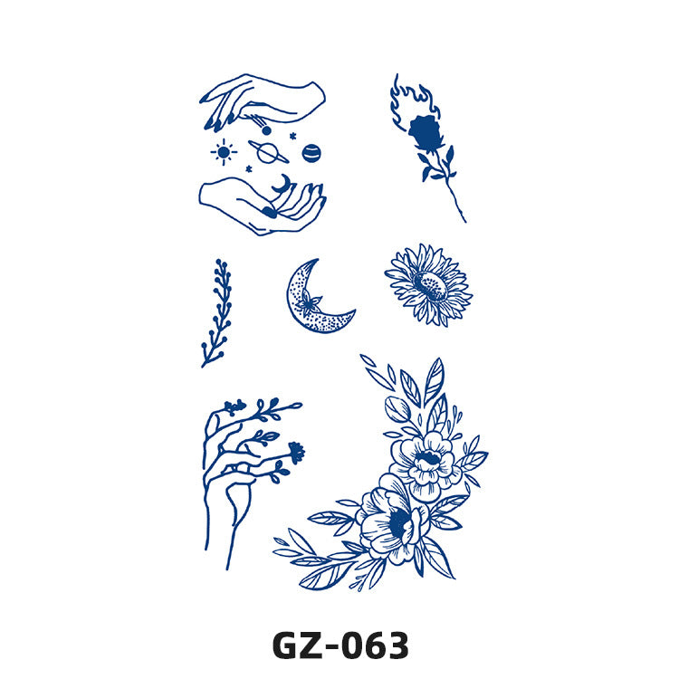 Free shipping Tattoo Juice Herb Tattoo Sticker Semi-Permanent Non-Reflective Simulation Pattern Waterproof and Durable Men and Women Tattoo Tattoo Sticker Paper