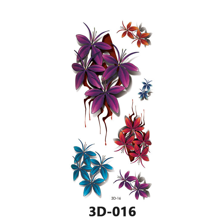 Free shipping Tattoo In Stock Wholesale 3D Butterfly Waterproof Sweatproof Female Stereo Emulational Creative Temporary Stickers Europe and America Cross Border Butterfly Tattoo Sticker